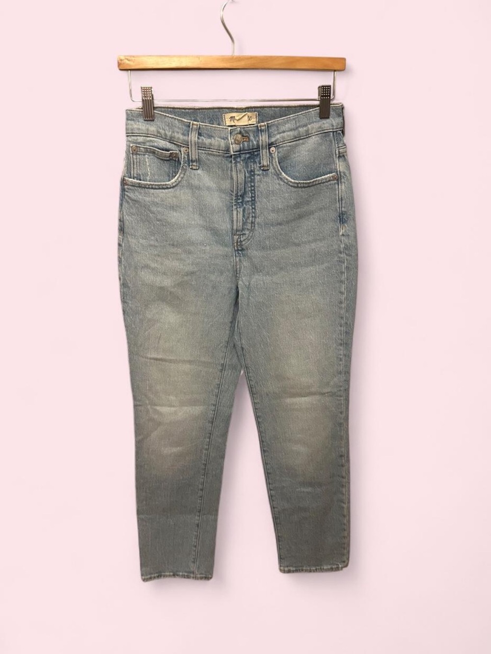 Madewell Light Wash Cropped Straight Jeans